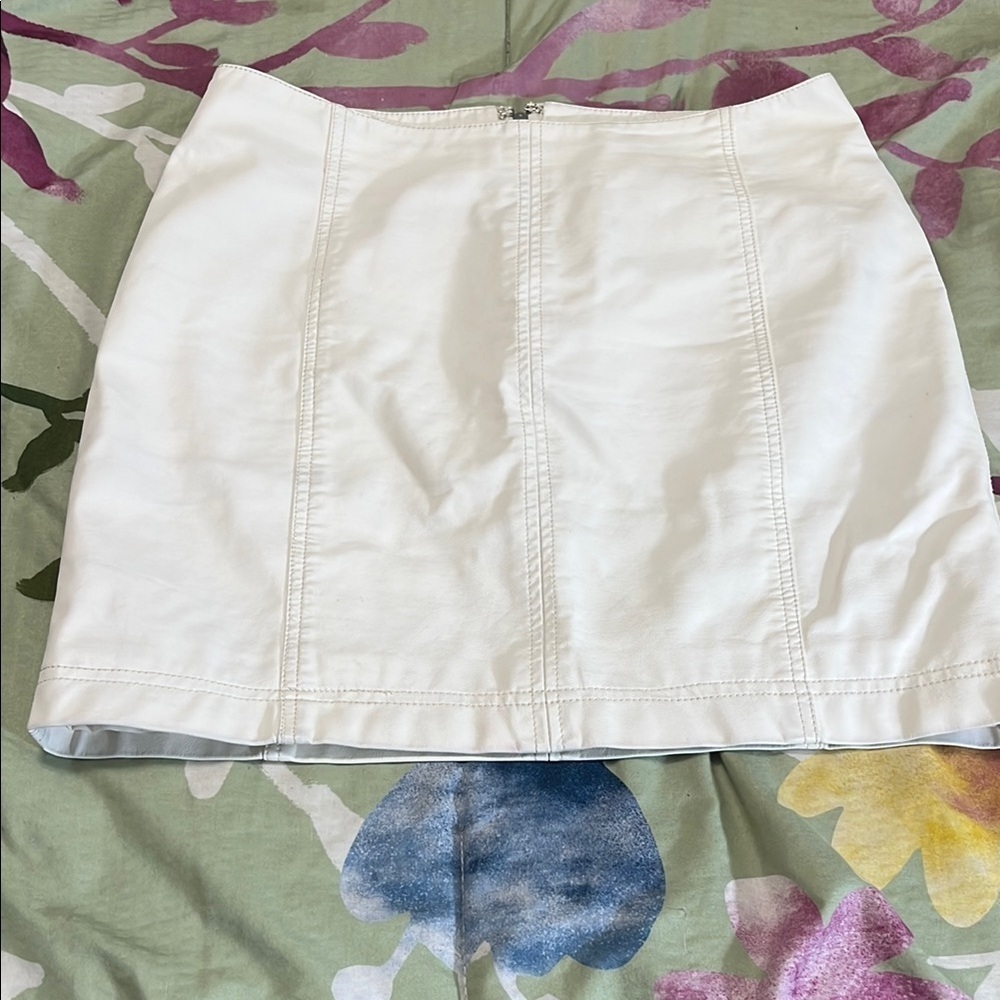 Free people leather mini skirt